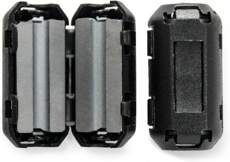 UU TOJOIN TOJOIN 20PCS Ferrite Bead Clip on Ferrite Core RFI EMI Noise Suppressor Ferrite Rings Cable Clip for Phone, TV, Speaker, USB Radio, Audio Equipment 5mm Inner Diameter Black - Image 2